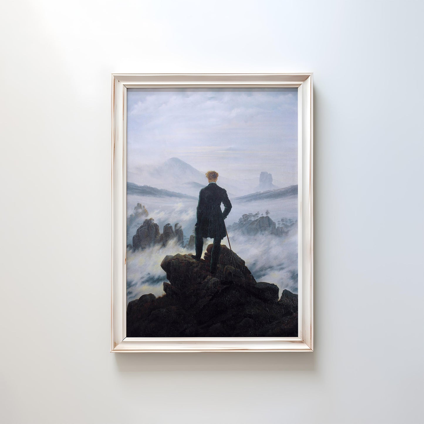 Wanderer Above the Sea of Fog by Caspar David Friedrich 1818 | Romanticism Art Print (B4081)