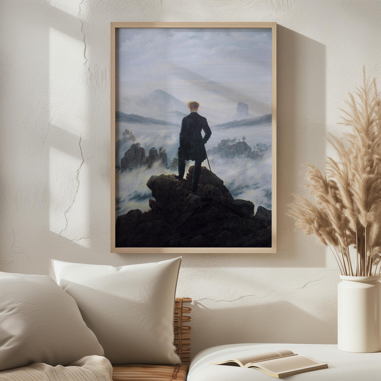 Wanderer Above the Sea of Fog by Caspar David Friedrich 1818 | Romanticism Art Print (B4081)