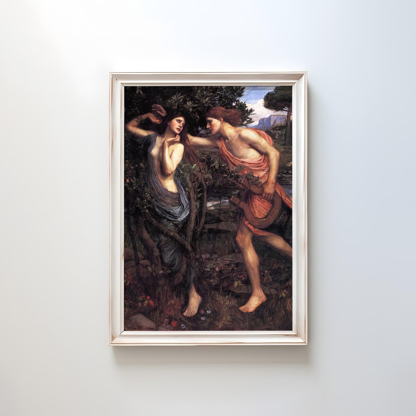 Apollo and Daphne by John William Waterhouse 1908 | Pre-Raphaelite Art Print (B3969)