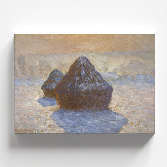 Grainstacks Snow Effect by Claude Monet 1891 | Impressionism Art Print (B4836)