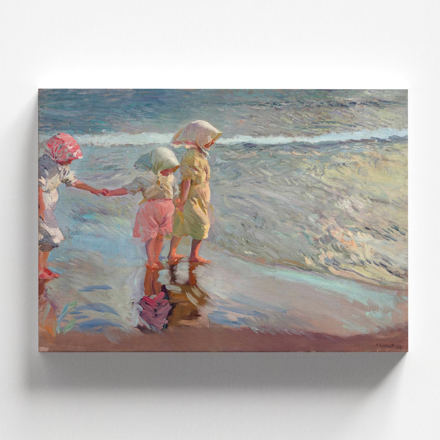 The Three Sisters on the Beach (Las Tres Hermanas en la Playa) by Joaquín Sorolla 1908 | Impressionist Art Print (D0123)