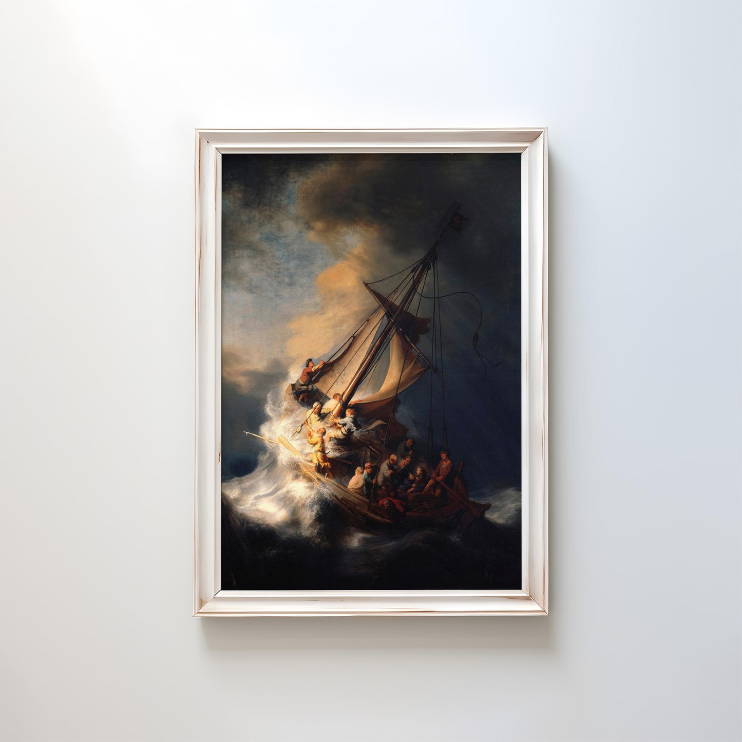 The Storm on the Sea of Galilee (Christ in the Storm) by Rembrandt 1633 | Baroque Art Print (B4197)