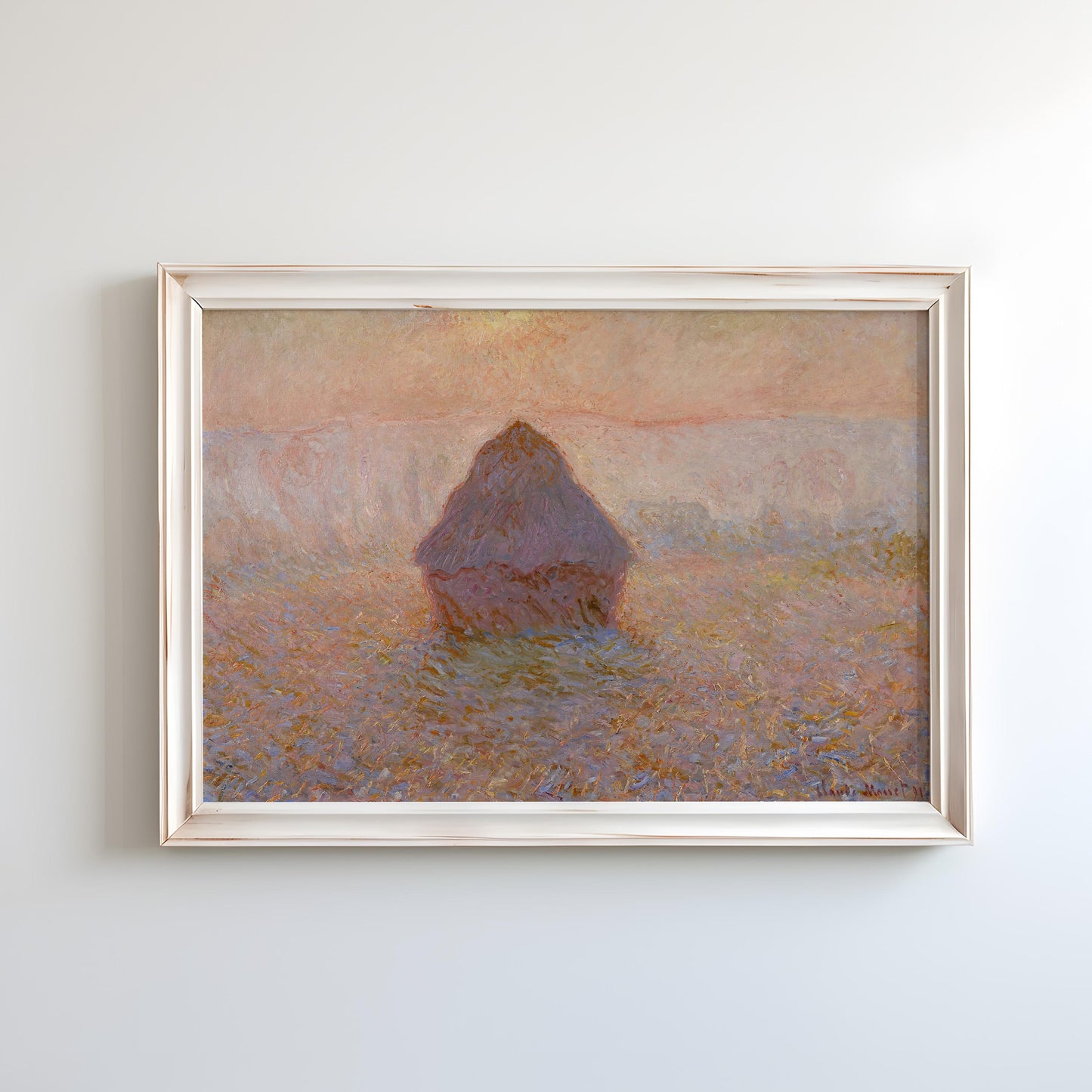 Wheatstack (Sun in the Mist) by Claude Monet 1891 | Impressionism Art Print (B4139)