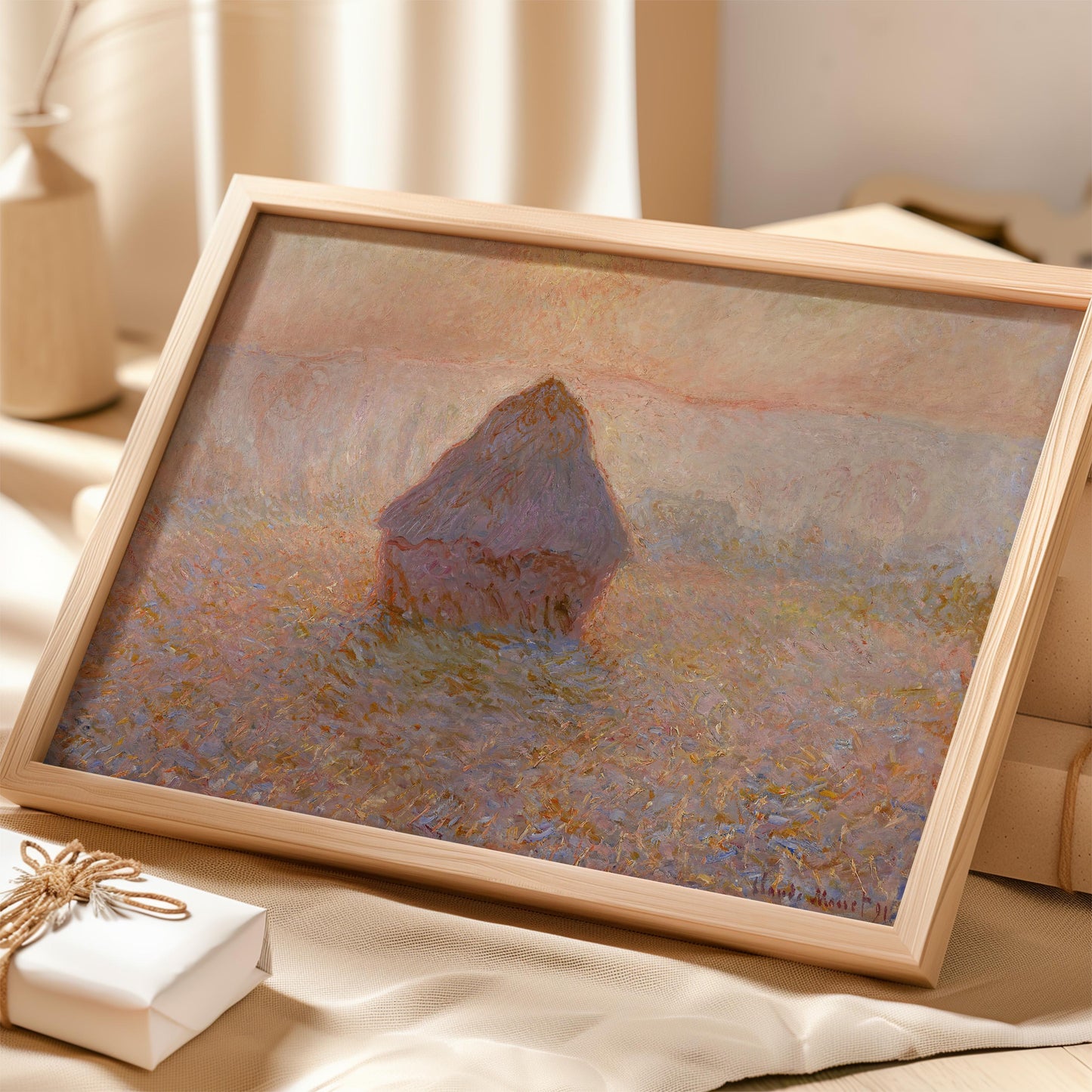 Wheatstack (Sun in the Mist) by Claude Monet 1891 | Impressionism Art Print (B4139)