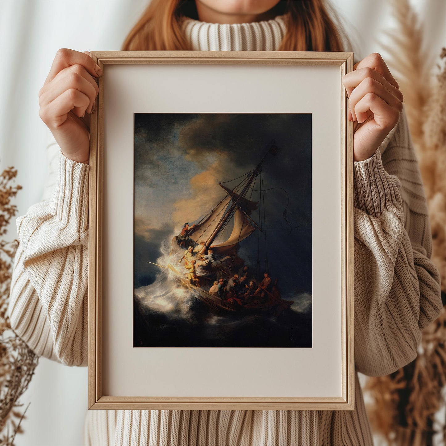 The Storm on the Sea of Galilee (Christ in the Storm) by Rembrandt 1633 | Baroque Art Print (B4197)