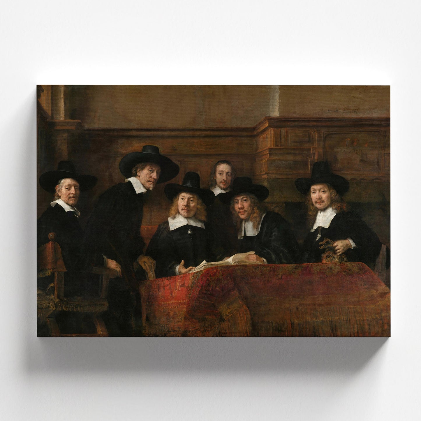 The Syndics of the Drapers' Guild by Rembrandt 1662 | Baroque Art Print (B3841)