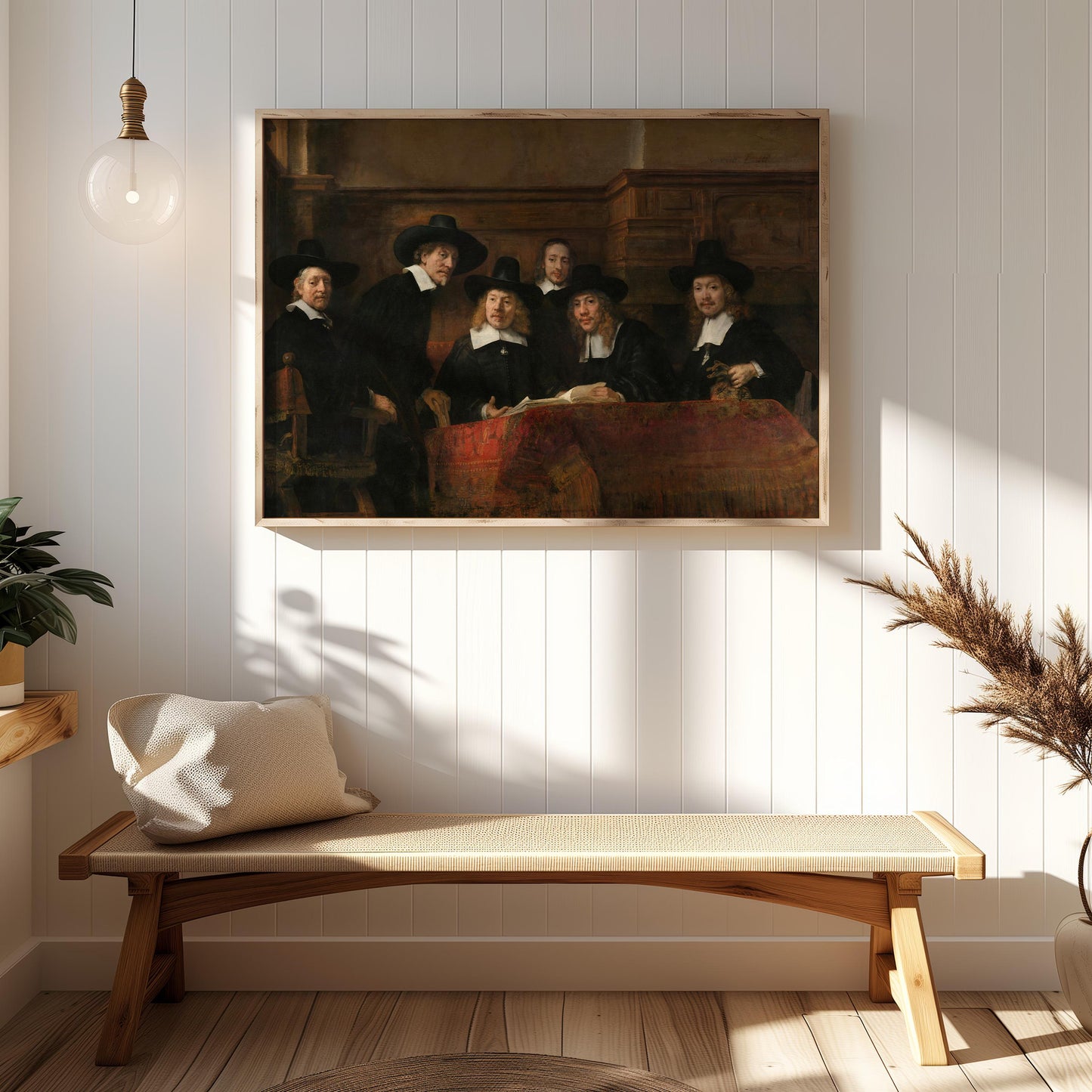 The Syndics of the Drapers' Guild by Rembrandt 1662 | Baroque Art Print (B3841)