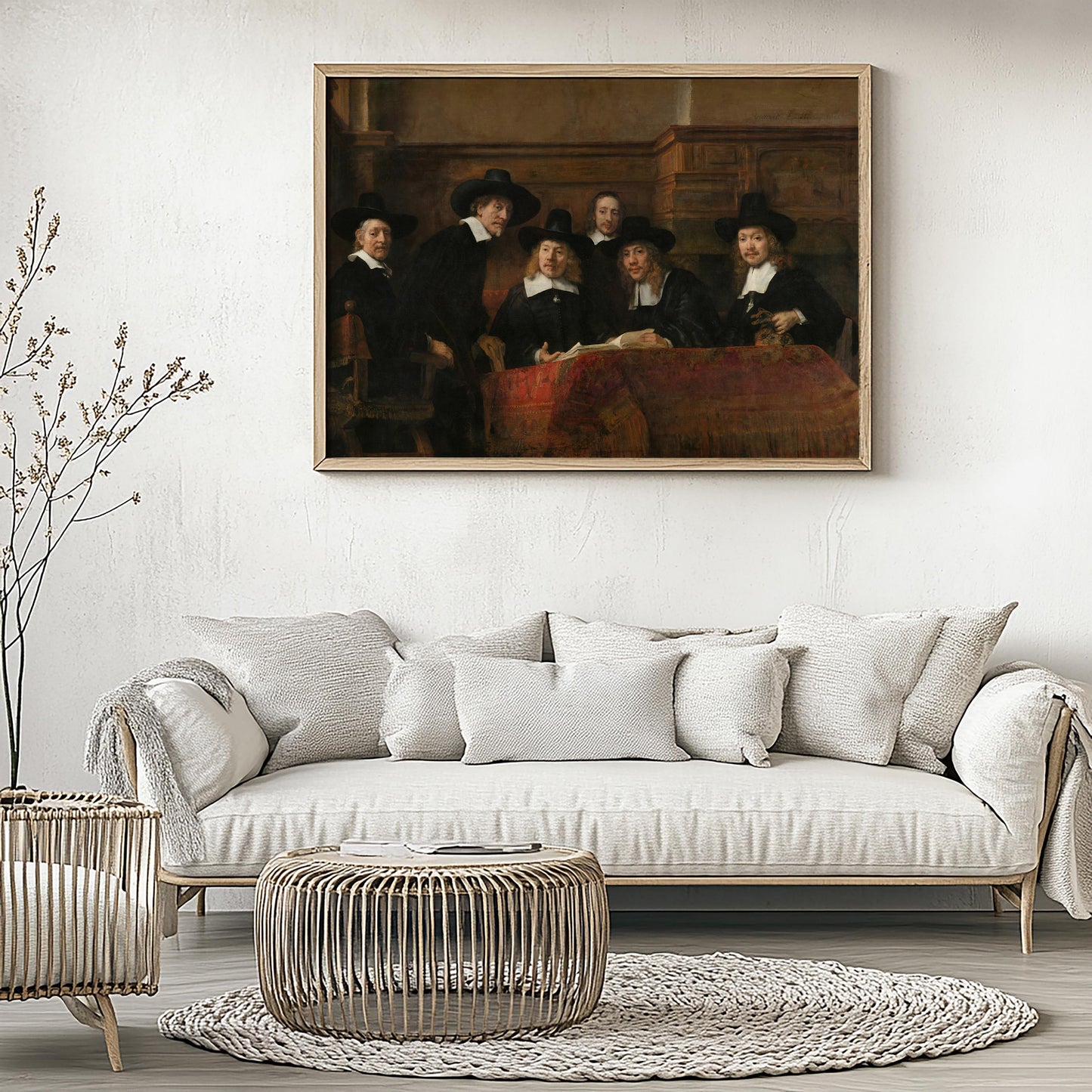 The Syndics of the Drapers' Guild by Rembrandt 1662 | Baroque Art Print (B3841)