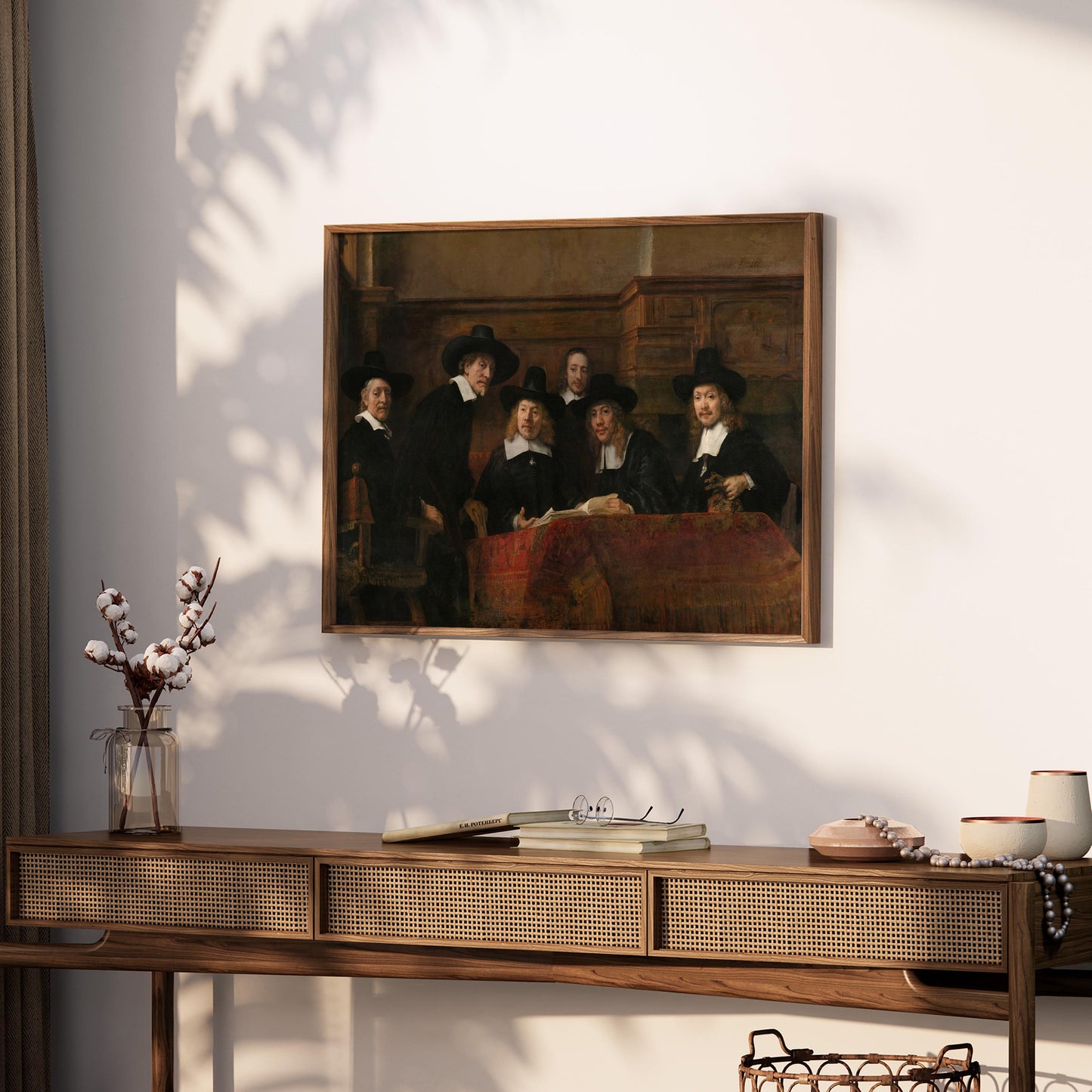 The Syndics of the Drapers' Guild by Rembrandt 1662 | Baroque Art Print (B3841)