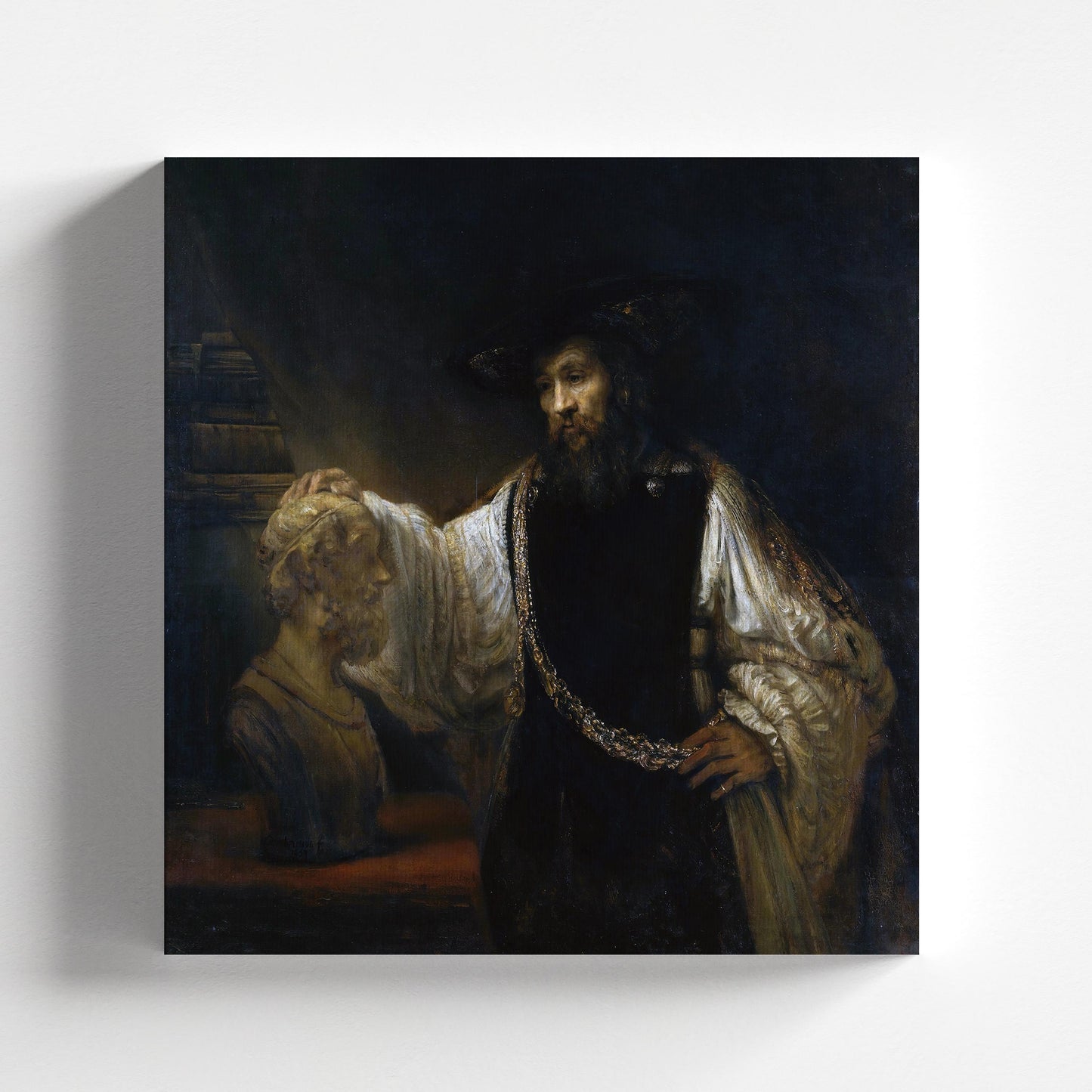 Aristotle with a Bust of Homer by Rembrandt 1653 | Baroque Art Print (B3917)