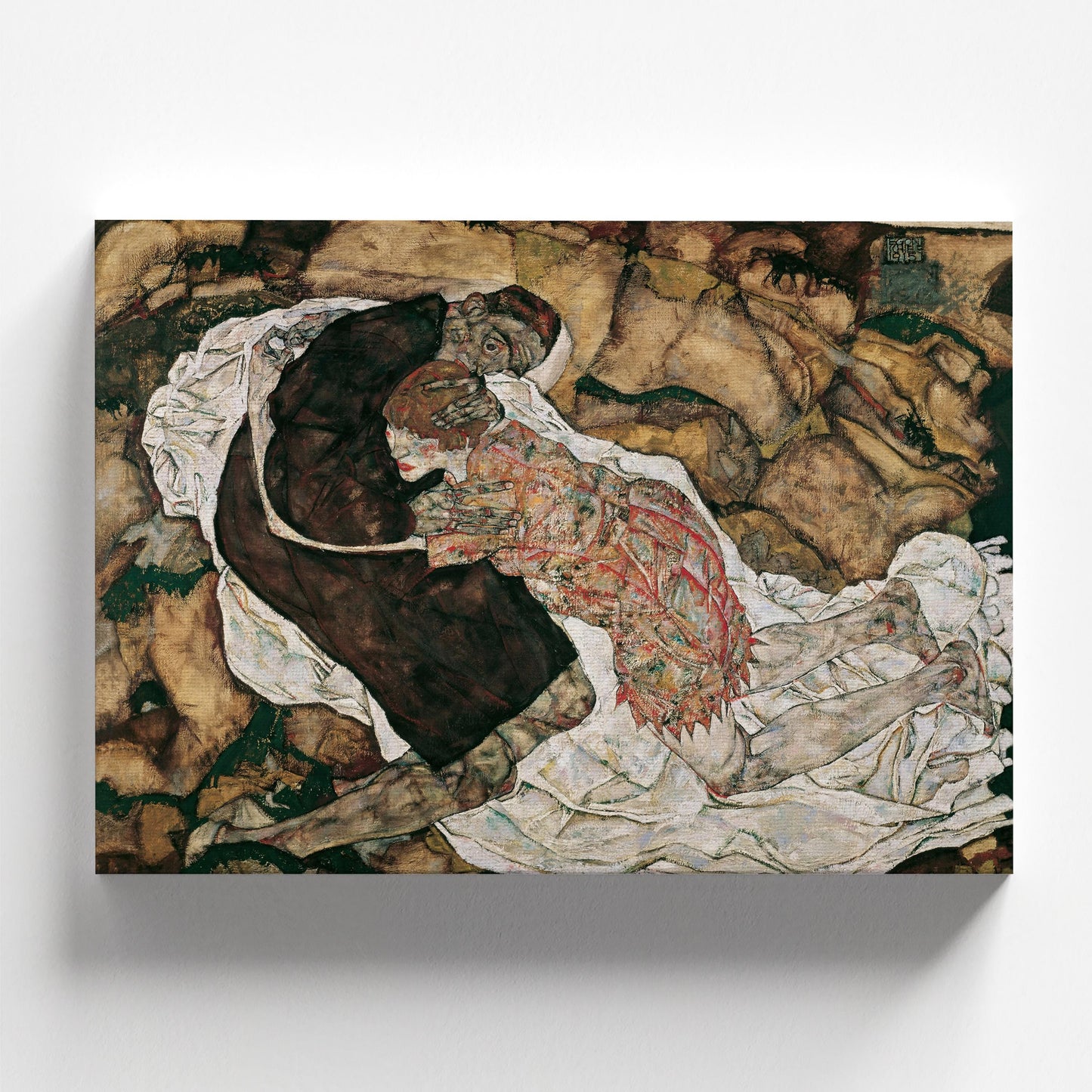 Death and the Maiden by Egon Schiele 1915 | Expressionism Art Print (B4334)