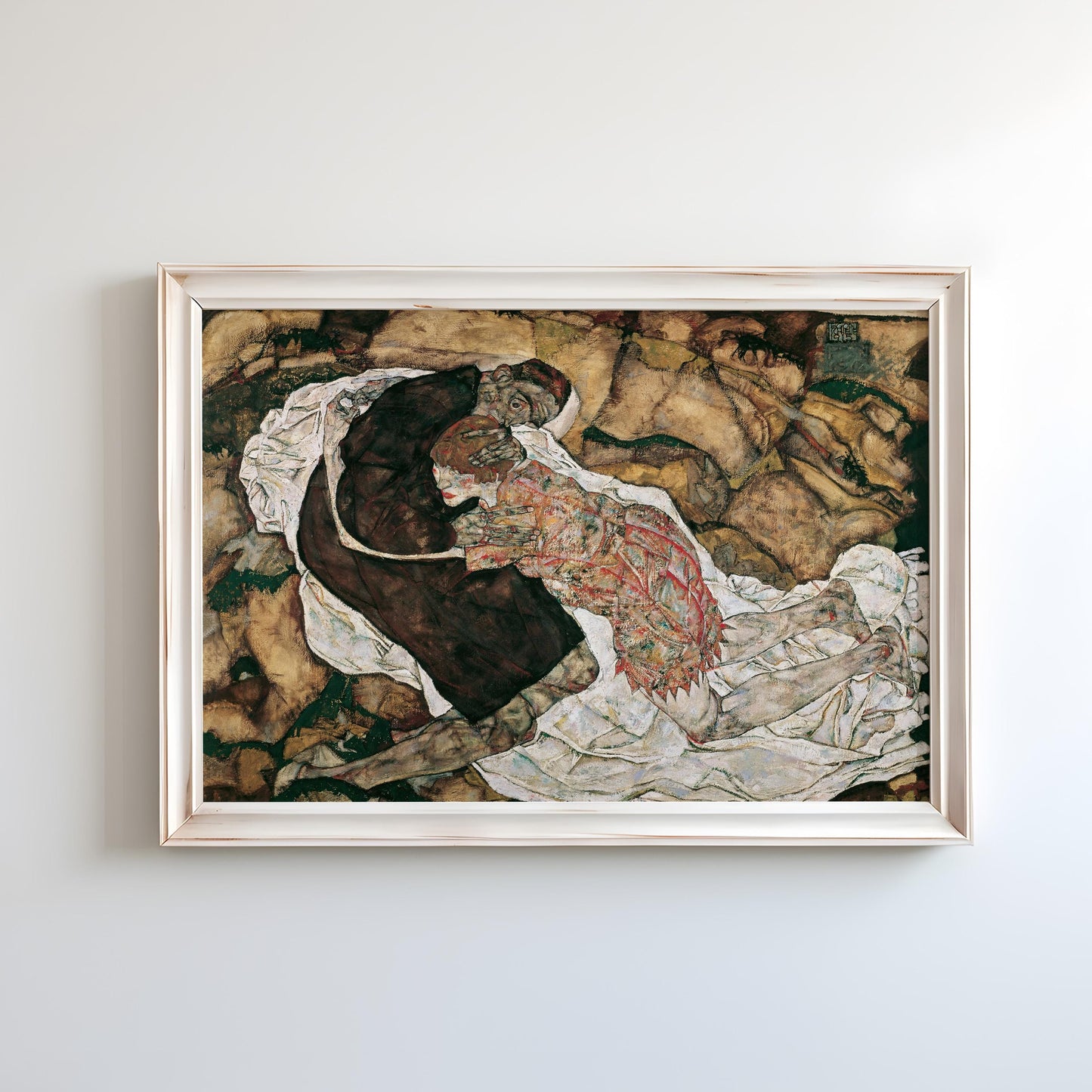 Death and the Maiden by Egon Schiele 1915 | Expressionism Art Print (B4334)