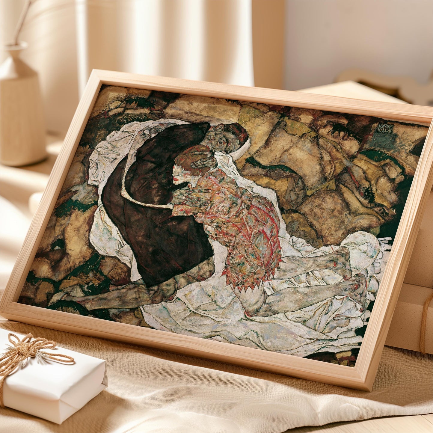 Death and the Maiden by Egon Schiele 1915 | Expressionism Art Print (B4334)