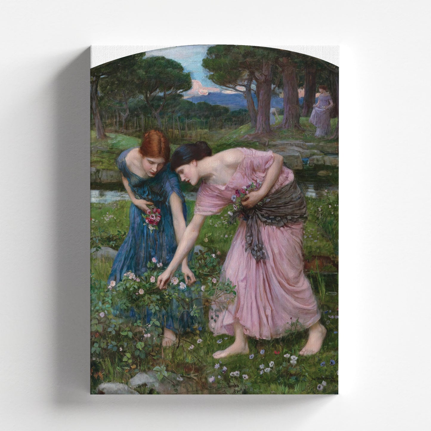 Gather Ye Rosebuds While Ye May by John William Waterhouse 1909 | Pre-Raphaelite Art Print (B3965)