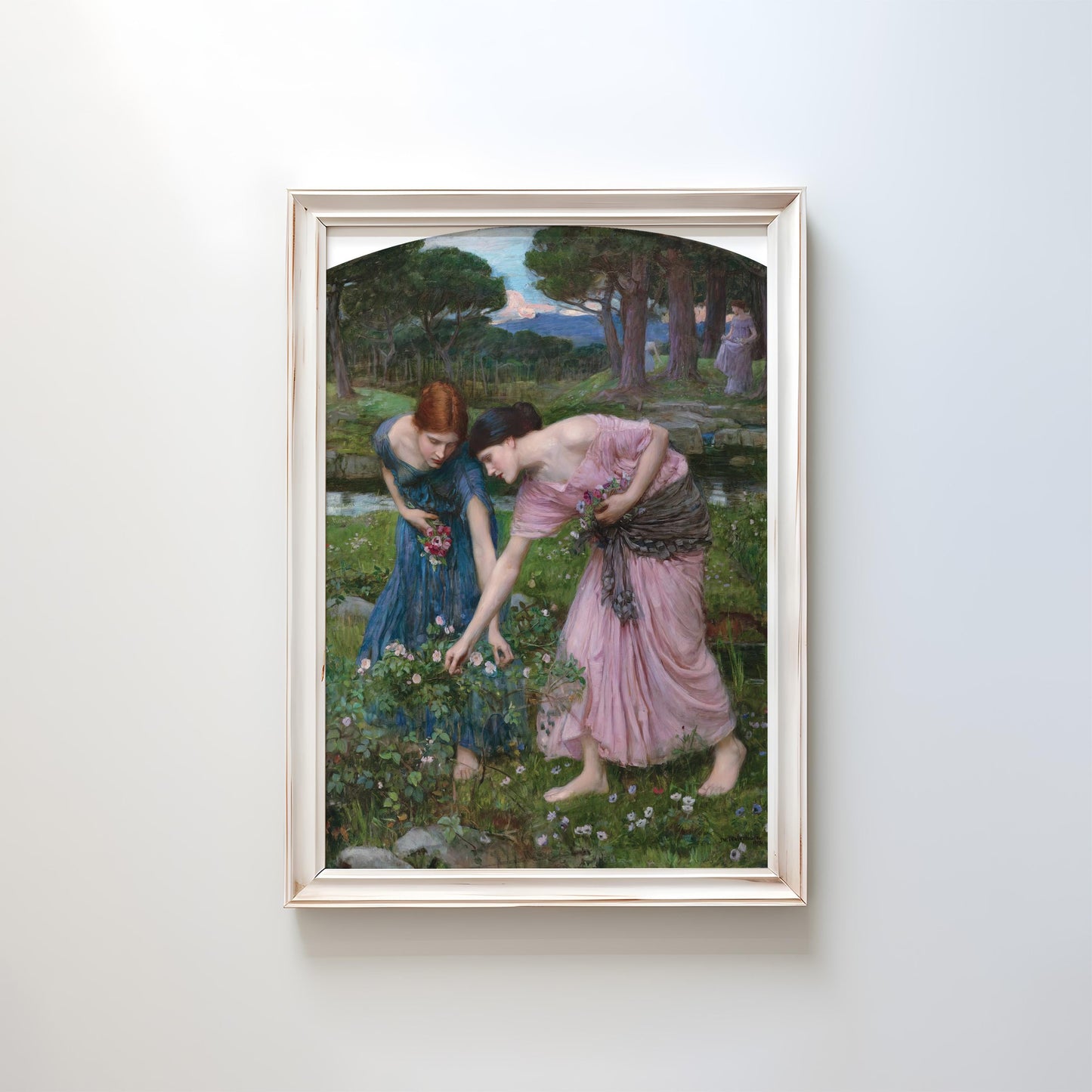 Gather Ye Rosebuds While Ye May by John William Waterhouse 1909 | Pre-Raphaelite Art Print (B3965)