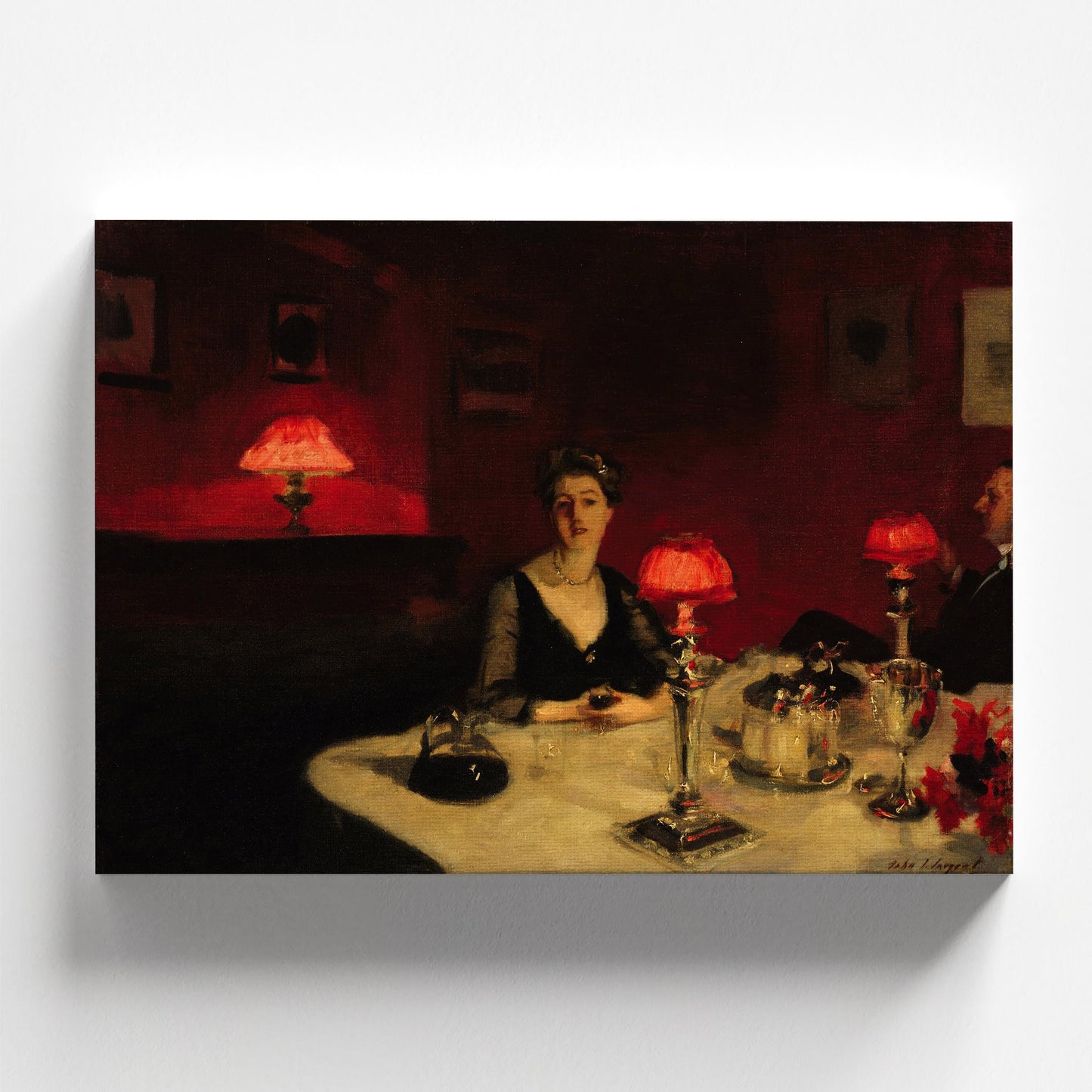 A Dinner Table at Night (Le verre de porto) by John Singer Sargent 1884 | Realism Art Print (D0143)