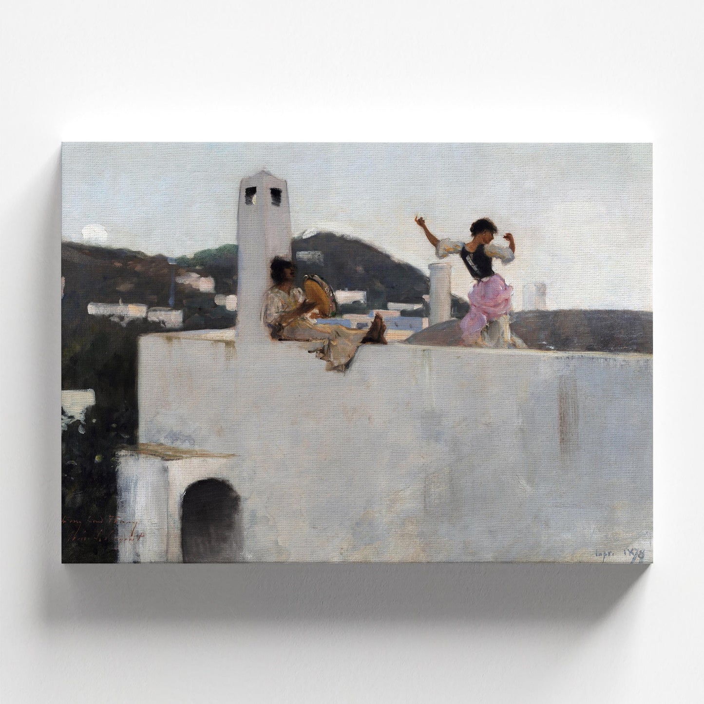 Capri Girl on a Rooftop by John Singer Sargent 1878 | Realism Art Print (D0145)