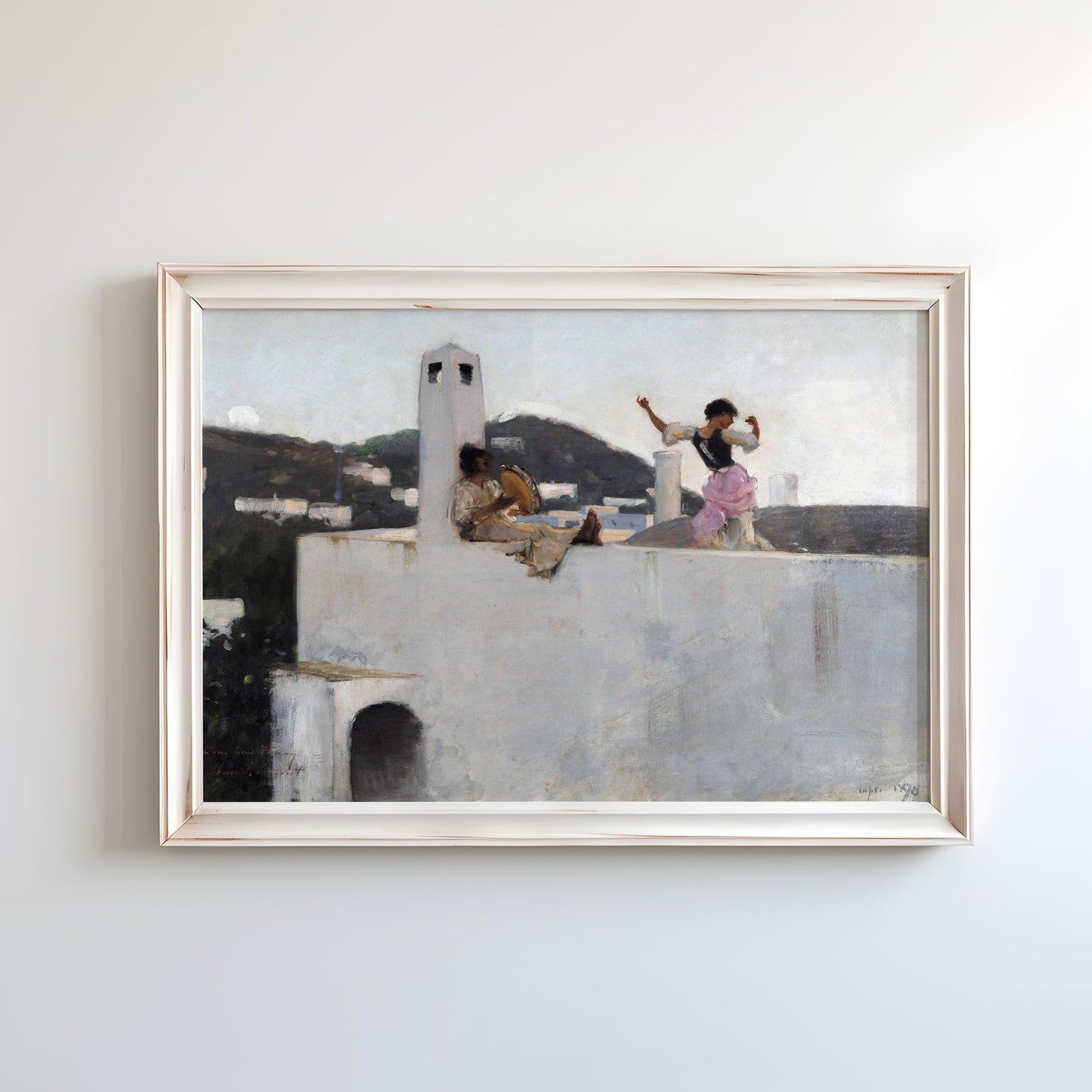 Capri Girl on a Rooftop by John Singer Sargent 1878 | Realism Art Print (D0145)