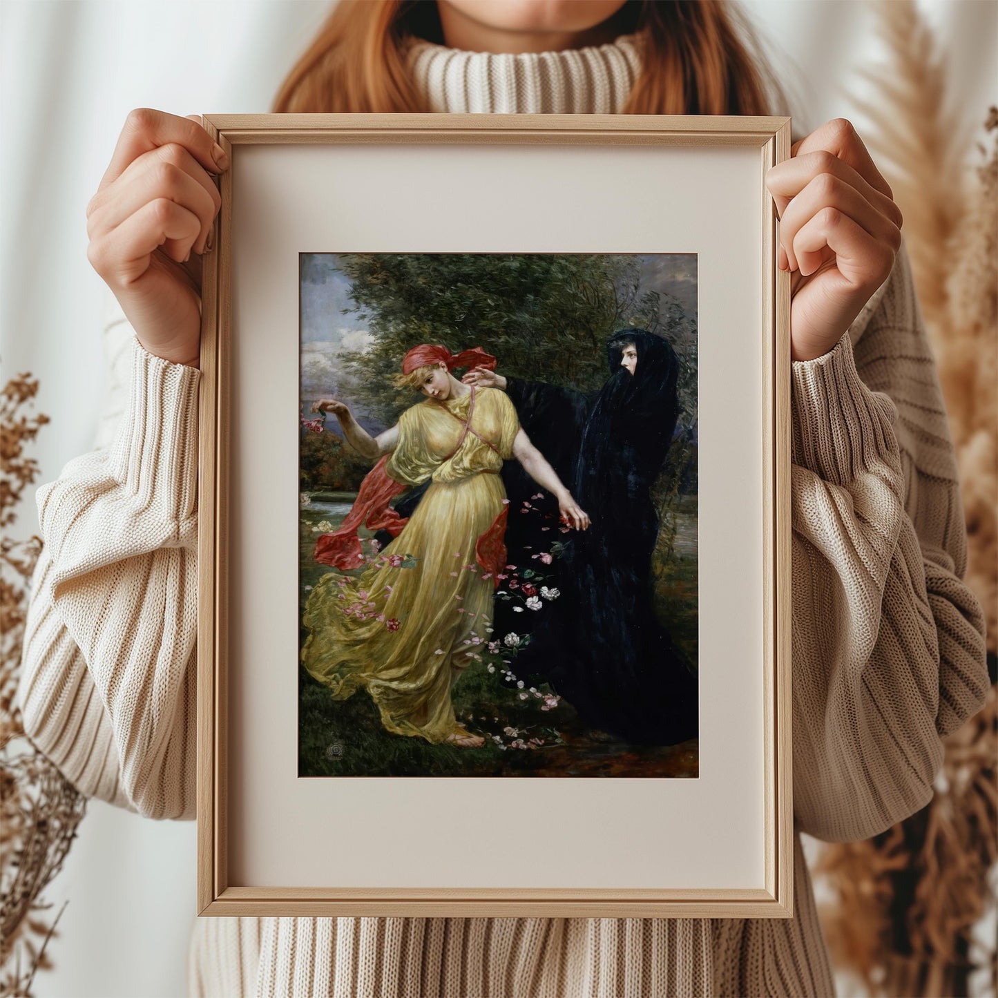 At the First Touch of Winter, Summer Fades Away by Valentine Cameron Prinsep 1887 | Pre-Raphaelite Art Print (D0252)