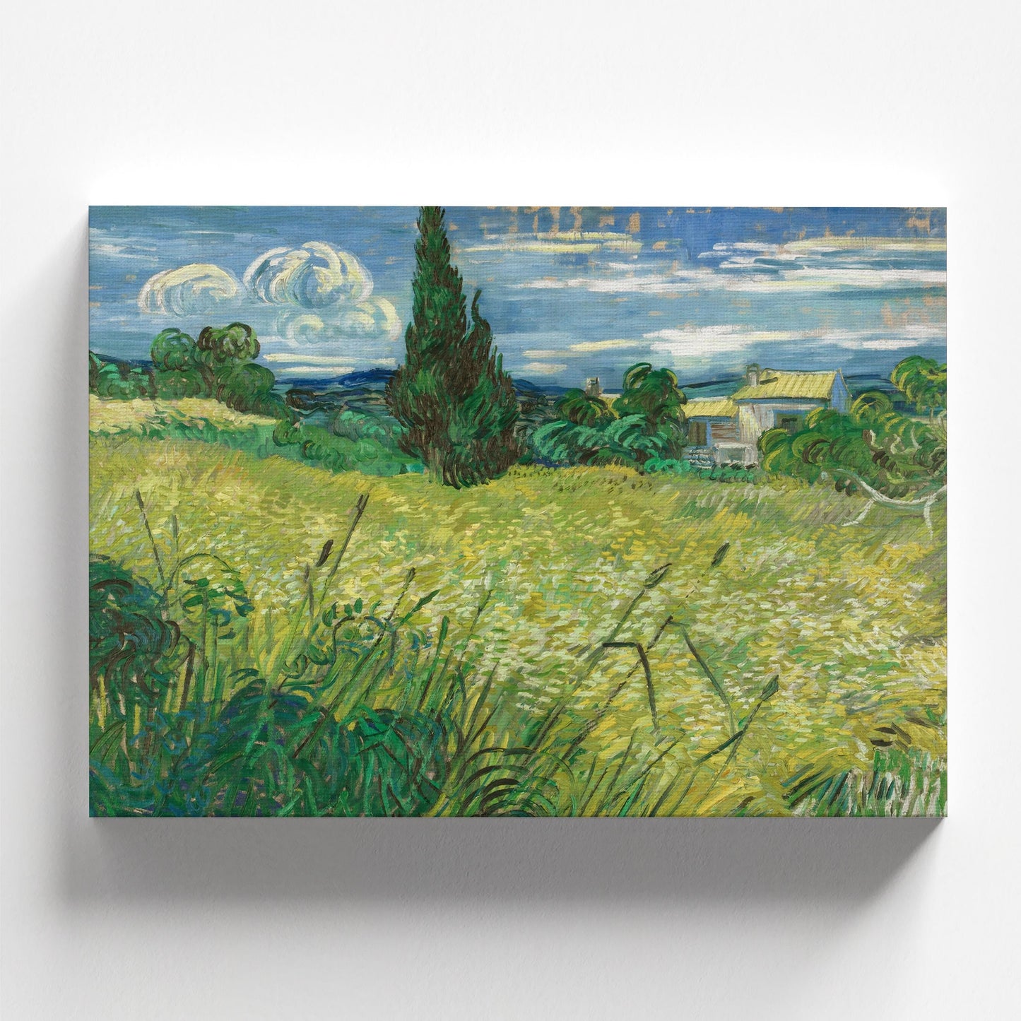 Green Wheat Field with Cypress by Vincent van Gogh 1889 | Post-Impressionism Art Print (B4225)