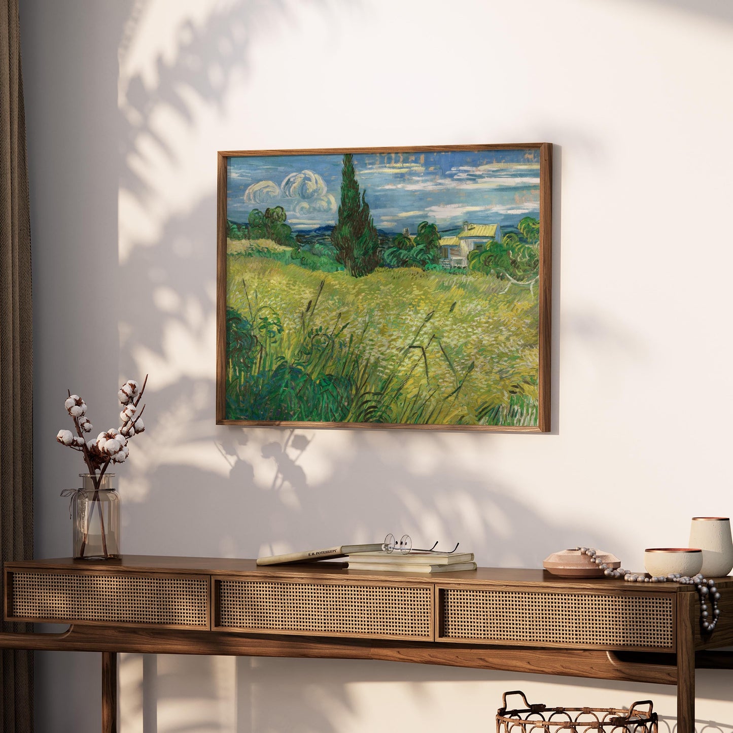 Green Wheat Field with Cypress by Vincent van Gogh 1889 | Post-Impressionism Art Print (B4225)