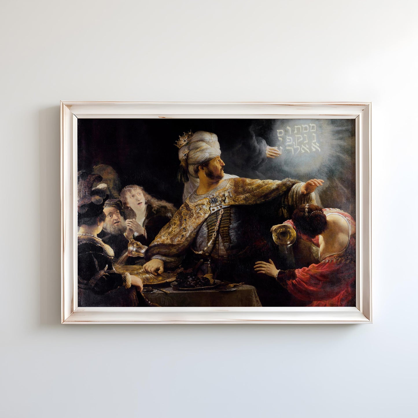 Belshazzar’s Feast by Rembrandt 1636 | Baroque Art Print (B3835)