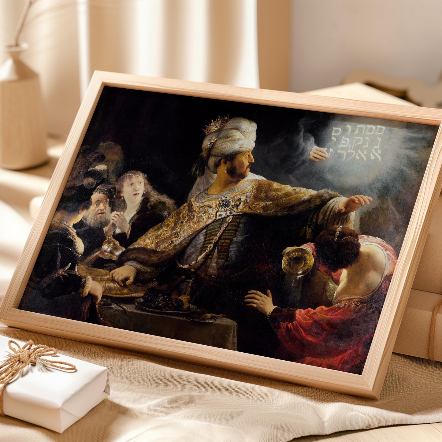 Belshazzar’s Feast by Rembrandt 1636 | Baroque Art Print (B3835)