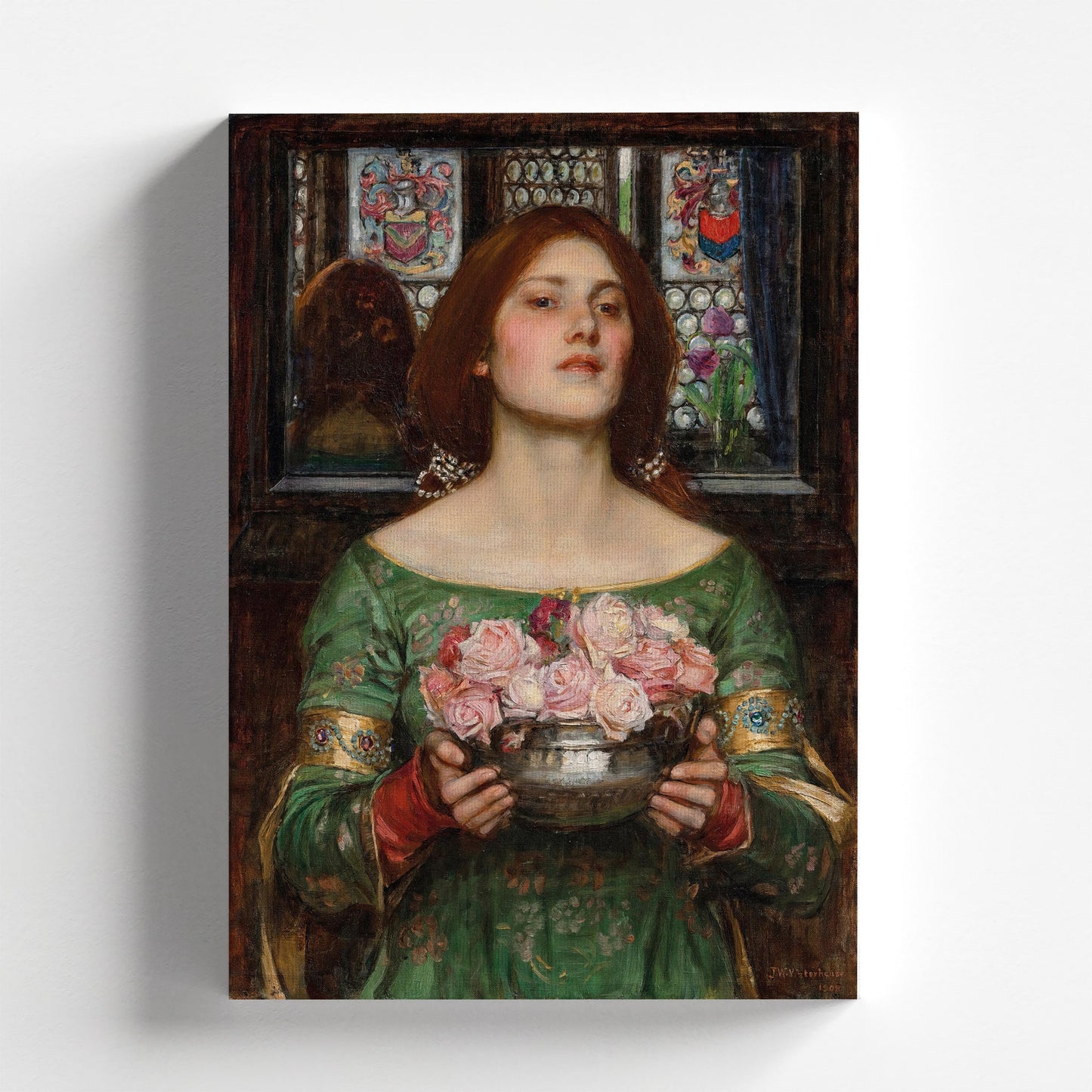 Gather Ye Rosebuds While Ye May (Study) by John William Waterhouse | Pre-Raphaelite Art Print (B4881)