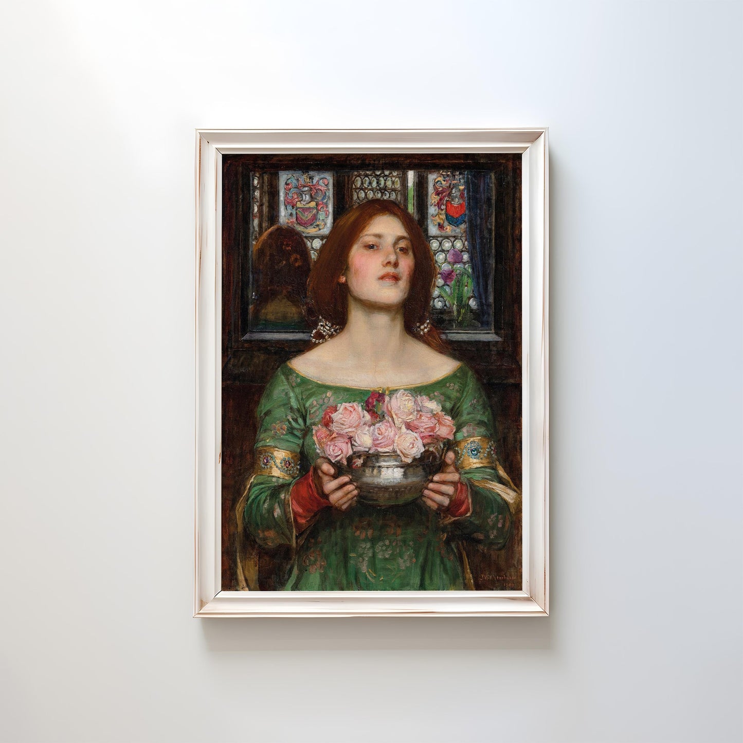 Gather Ye Rosebuds While Ye May (Study) by John William Waterhouse | Pre-Raphaelite Art Print (B4881)