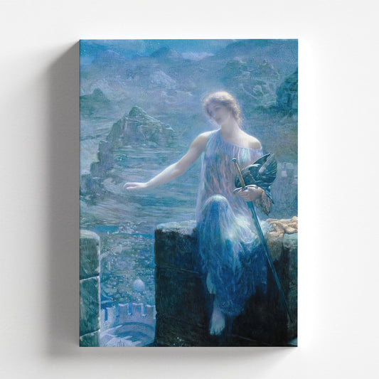 The Valkyrie's Vigil by Edward Robert Hughes 1909 | Pre-Raphaelite Art Print (B4937)