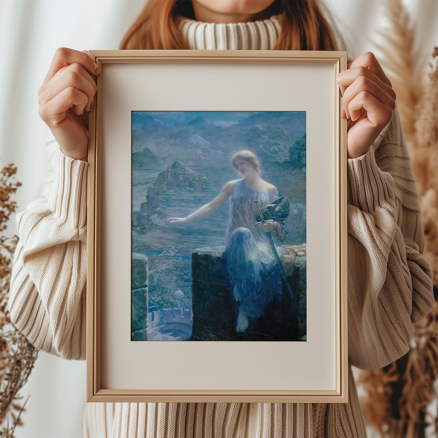 The Valkyrie's Vigil by Edward Robert Hughes 1909 | Pre-Raphaelite Art Print (B4937)