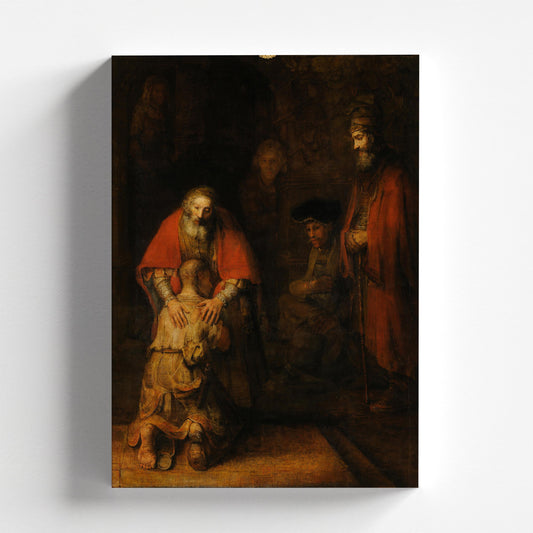 The Return of the Prodigal Son by Rembrandt 1669 | Baroque Art Print (B3836)