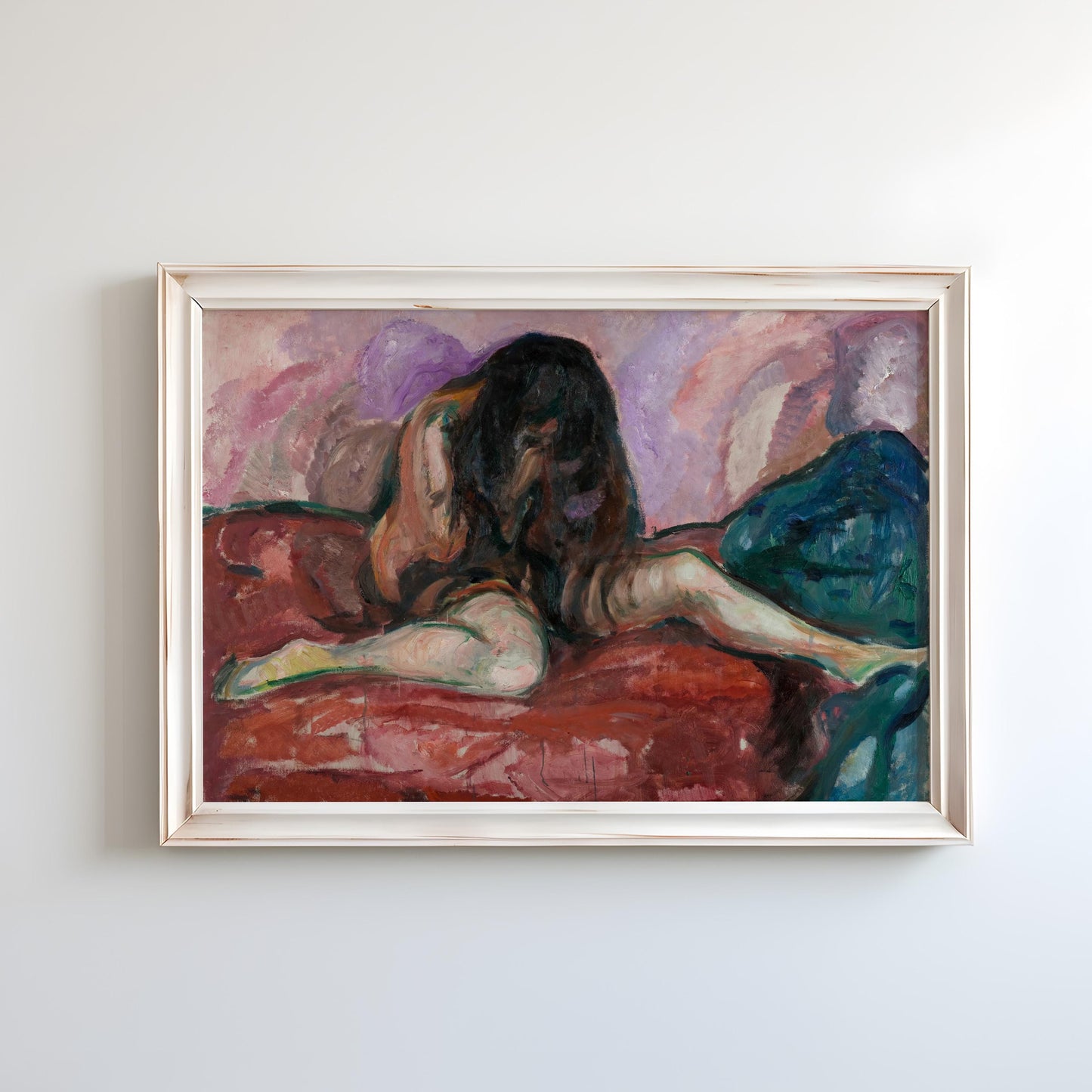 Weeping Nude (Nude I) by Edvard Munch (1913-14) | Expressionism, Figurative Art (D0022)