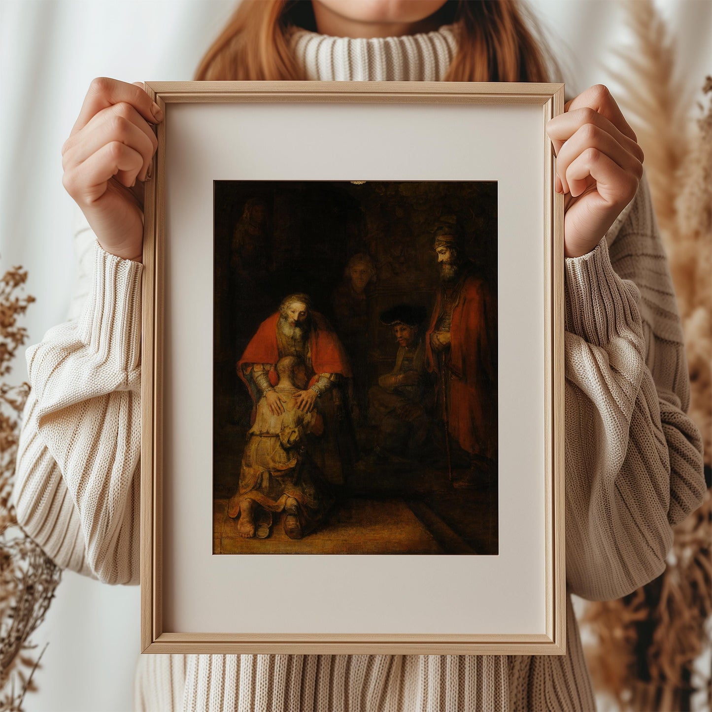 The Return of the Prodigal Son by Rembrandt 1669 | Baroque Art Print (B3836)