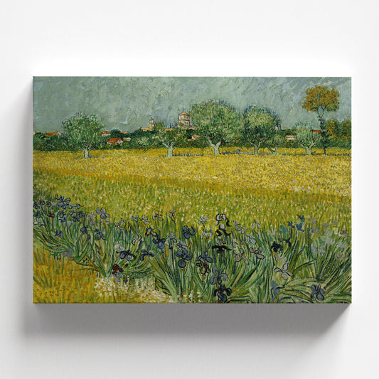 View of Arles with Irises in the Foreground by Vincent van Gogh 1888 | Post-Impressionism Art Print (B4216)