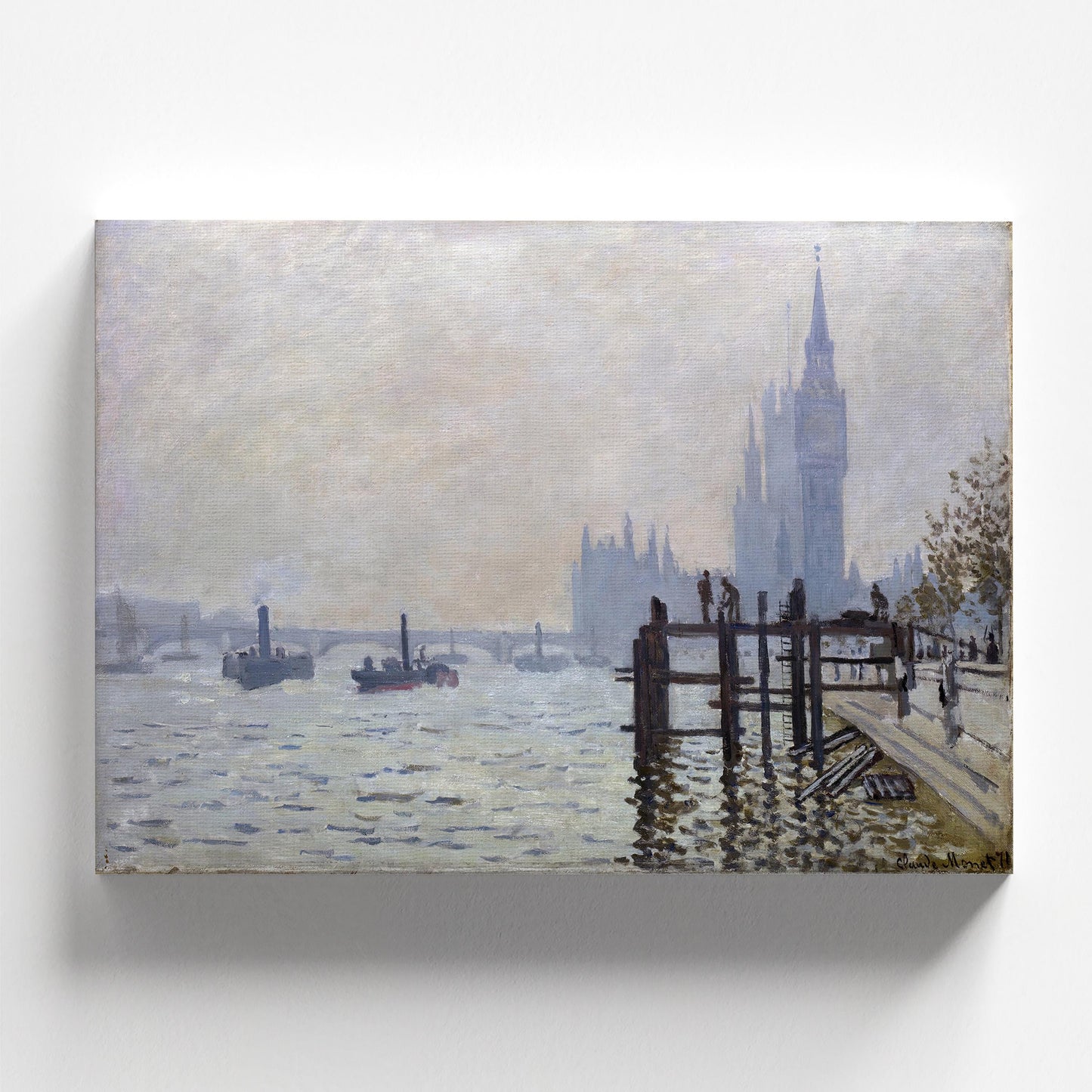 The Thames below Westminster by Claude Monet 1871 | Impressionism Art Print (B4145)