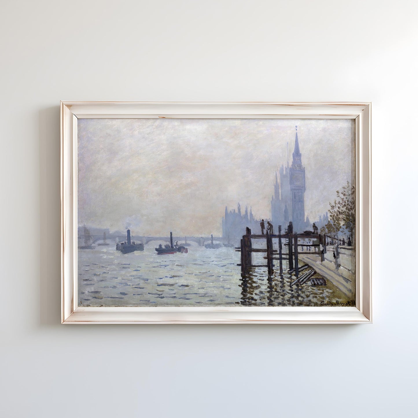 The Thames below Westminster by Claude Monet 1871 | Impressionism Art Print (B4145)