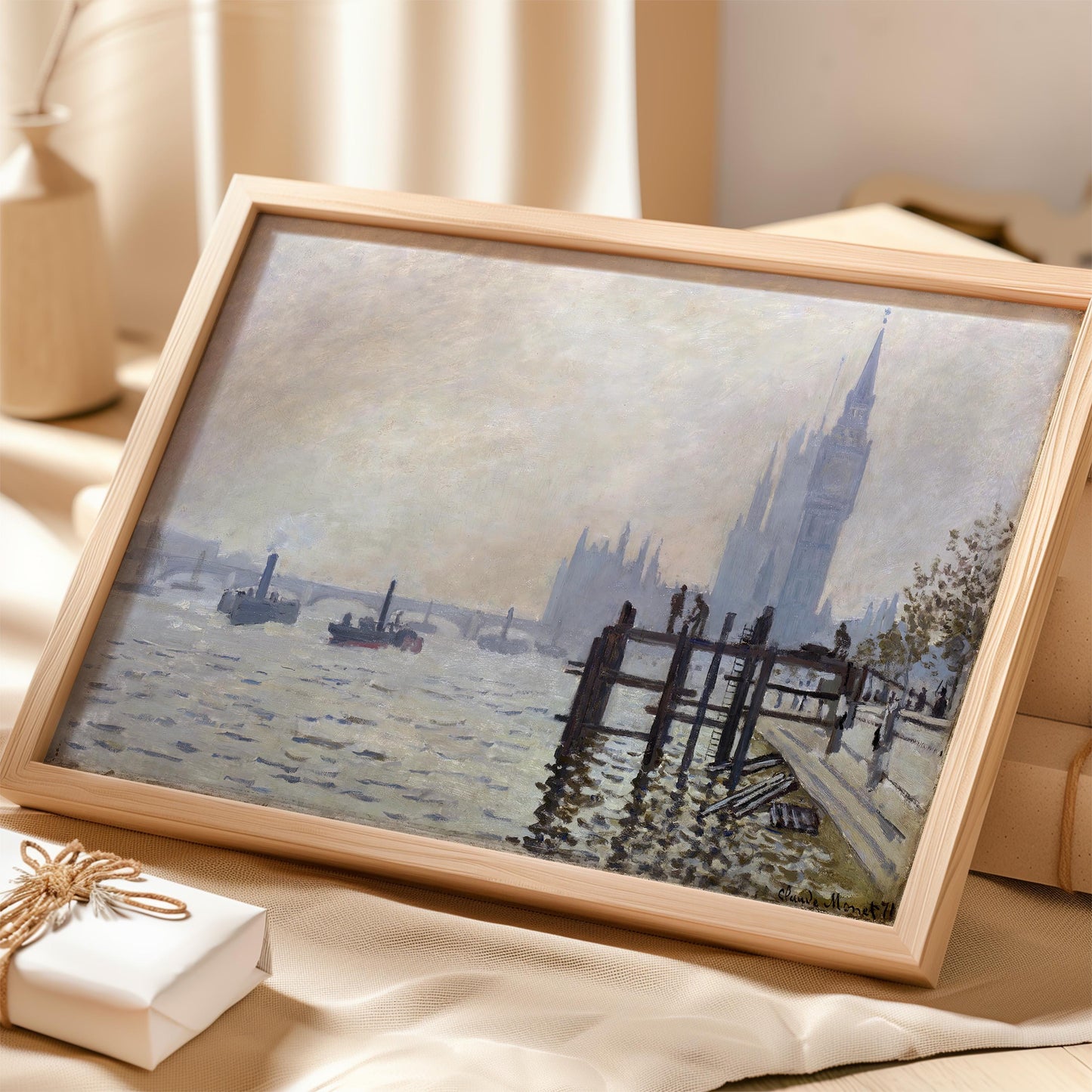 The Thames below Westminster by Claude Monet 1871 | Impressionism Art Print (B4145)