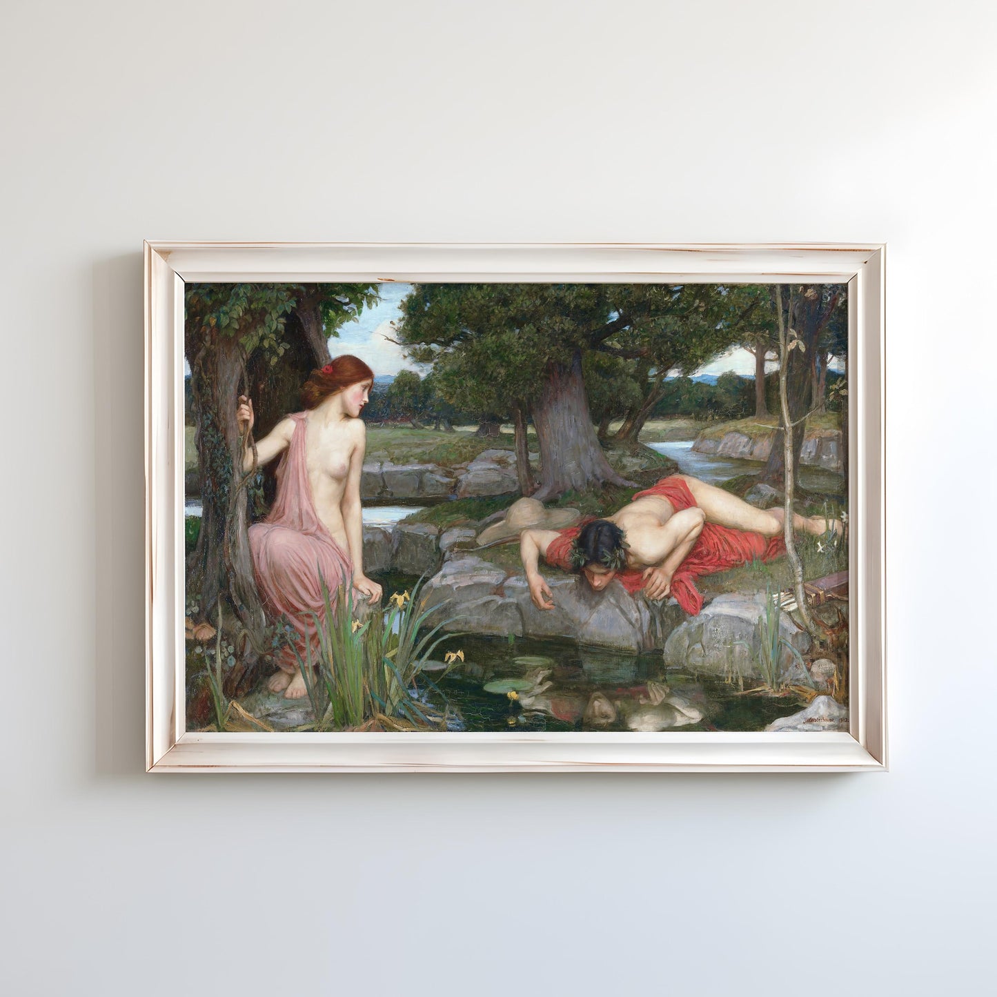 Echo and Narcissus by John William Waterhouse 1903 | Pre-Raphaelite Art Print (B4852)