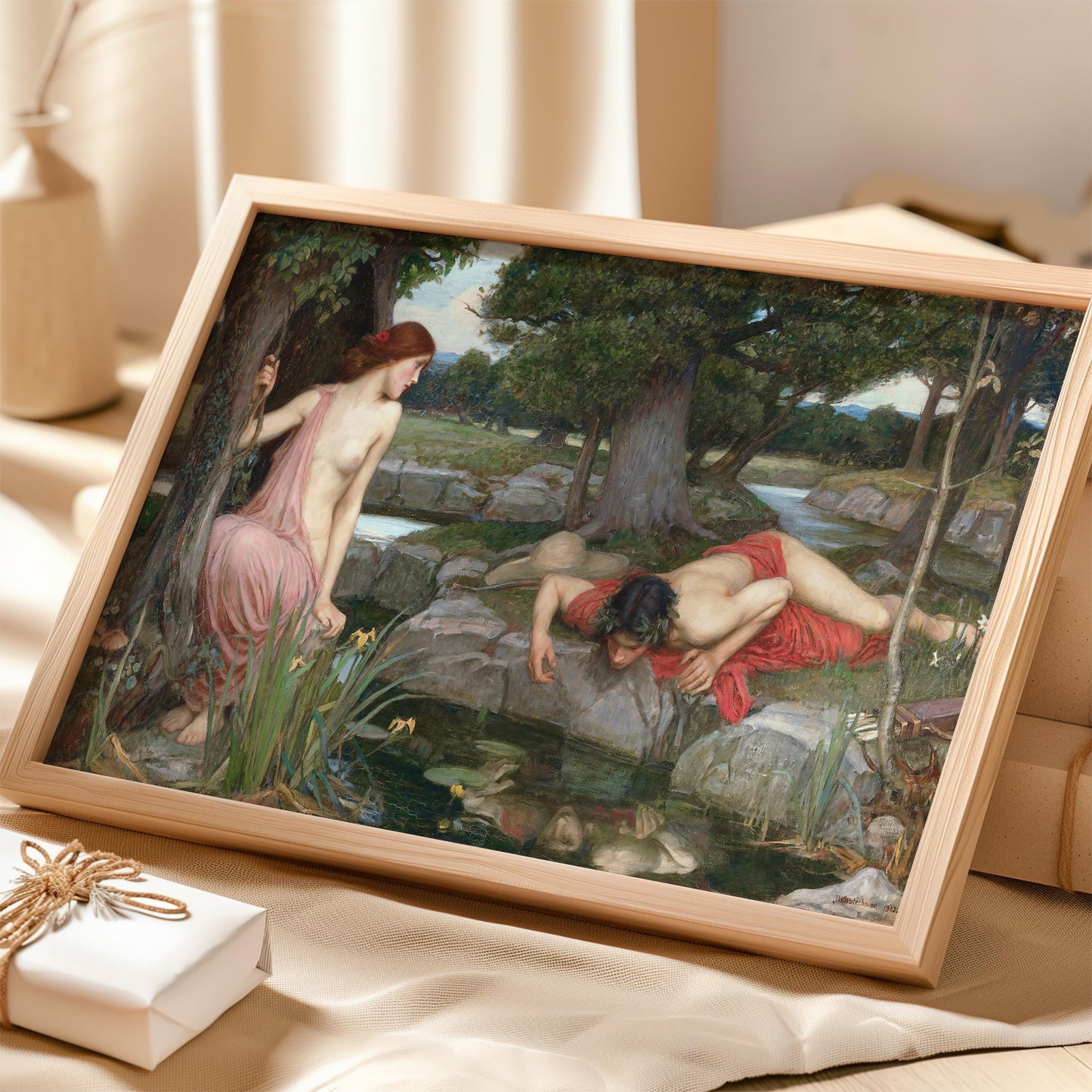 Echo and Narcissus by John William Waterhouse 1903 | Pre-Raphaelite Art Print (B4852)