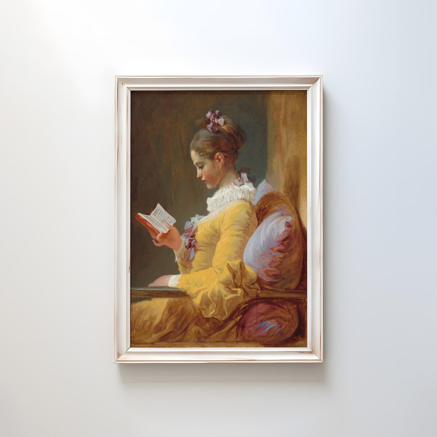 Young Girl Reading by Jean-Honoré Fragonard c.1776 | Rococo Art Print (B3963)