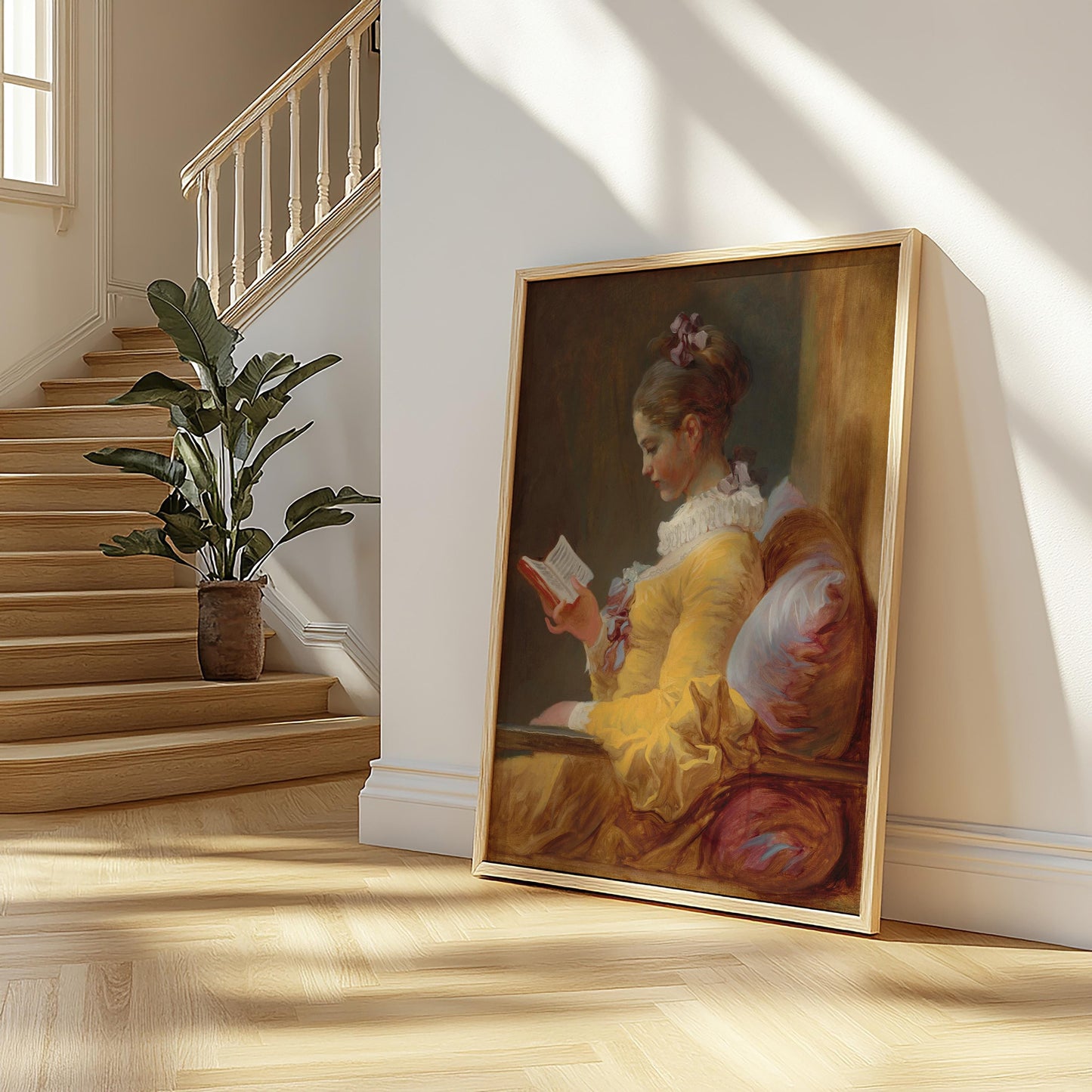 Young Girl Reading by Jean-Honoré Fragonard c.1776 | Rococo Art Print (B3963)