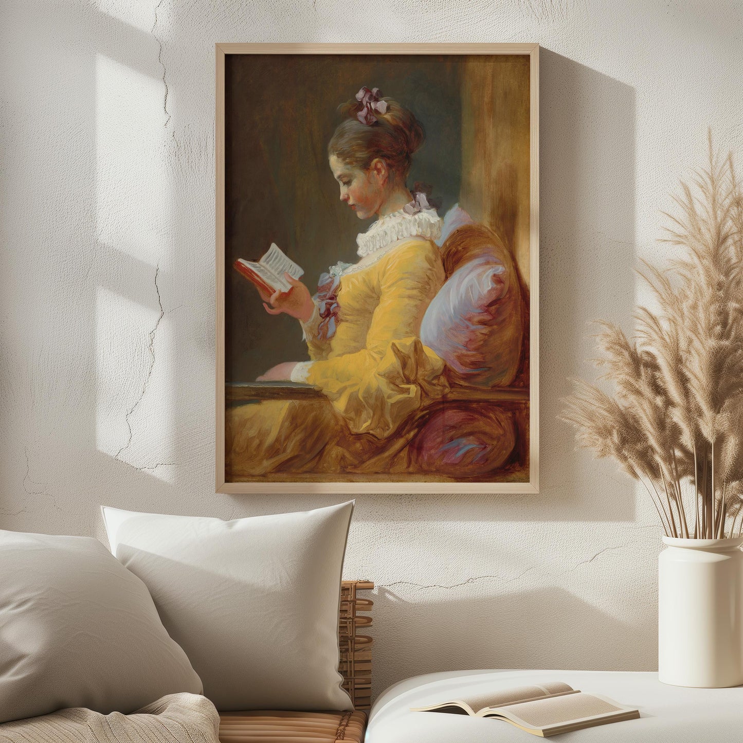 Young Girl Reading by Jean-Honoré Fragonard c.1776 | Rococo Art Print (B3963)