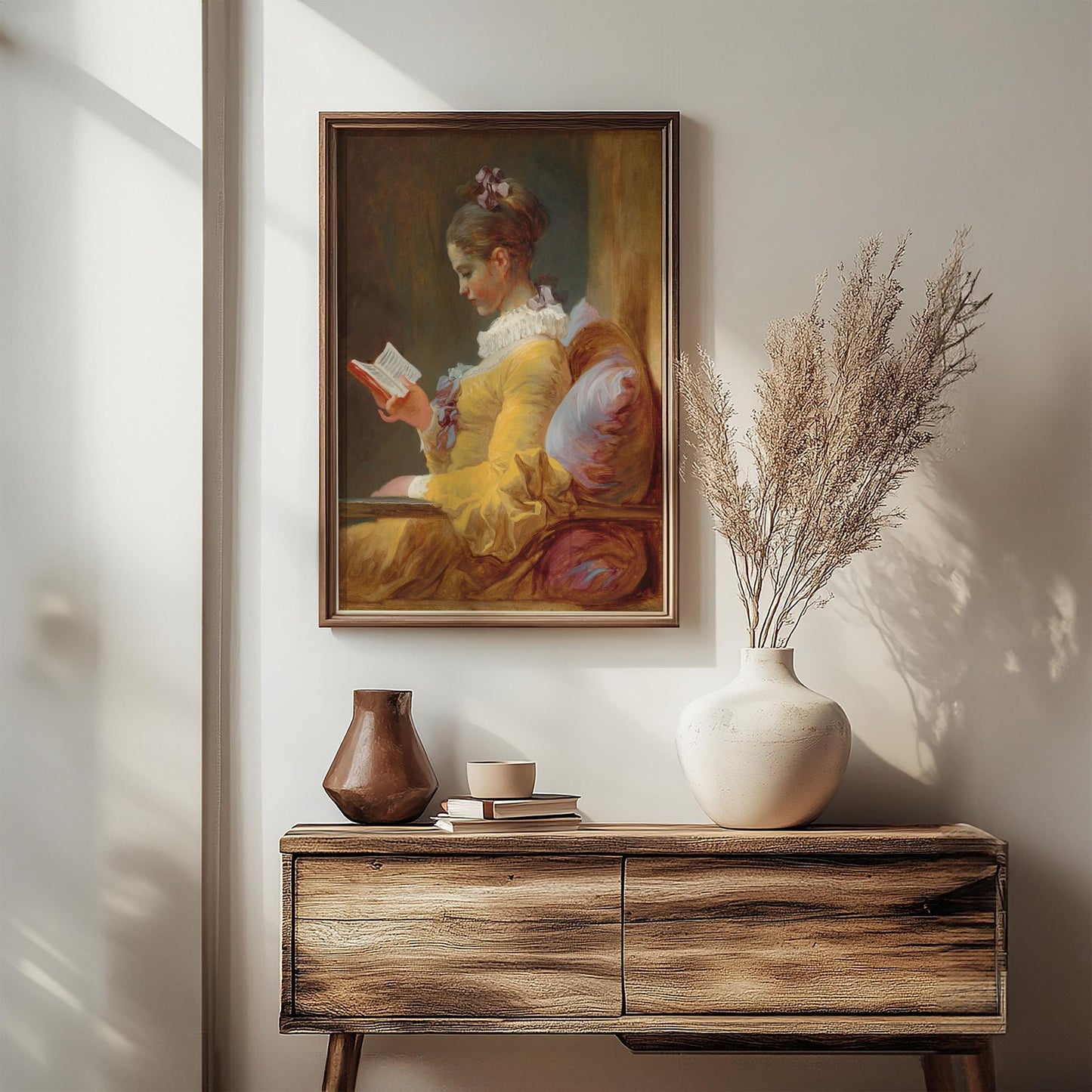 Young Girl Reading by Jean-Honoré Fragonard c.1776 | Rococo Art Print (B3963)