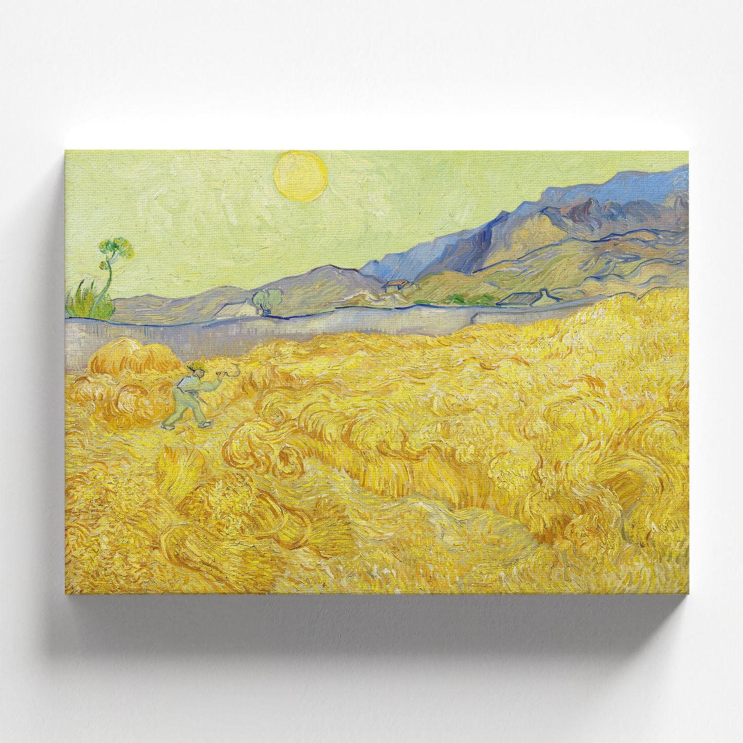 Wheatfield with a Reaper by Vincent van Gogh 1889 | Post-Impressionism Art Print (B4062)