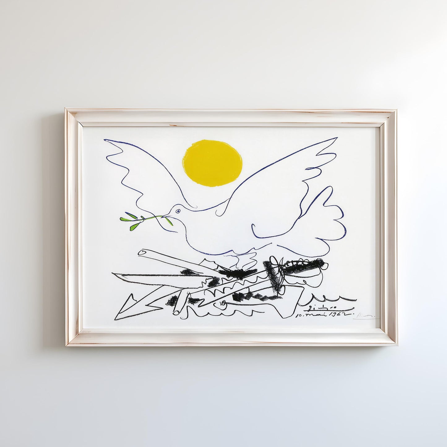 Dove with Sun (Colombe au soleil) by Pablo Picasso 1962 | Modern Art Print (B8346)