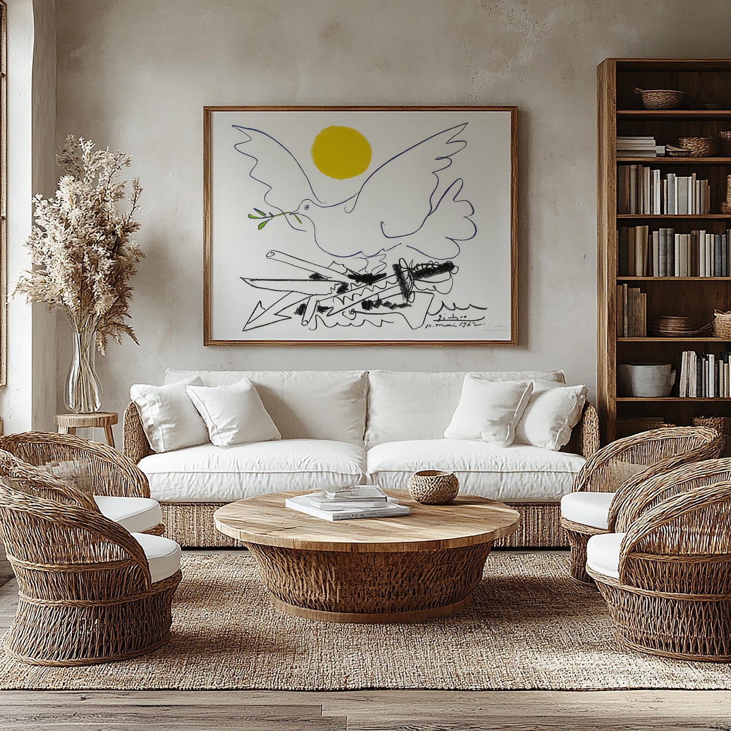 Dove with Sun (Colombe au soleil) by Pablo Picasso 1962 | Modern Art Print (B8346)