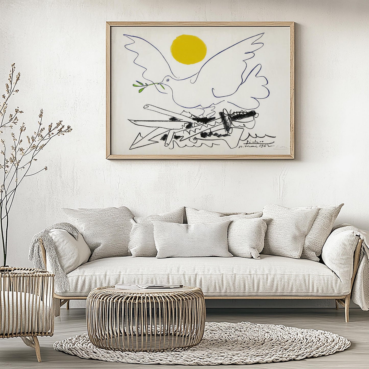 Dove with Sun (Colombe au soleil) by Pablo Picasso 1962 | Modern Art Print (B8346)