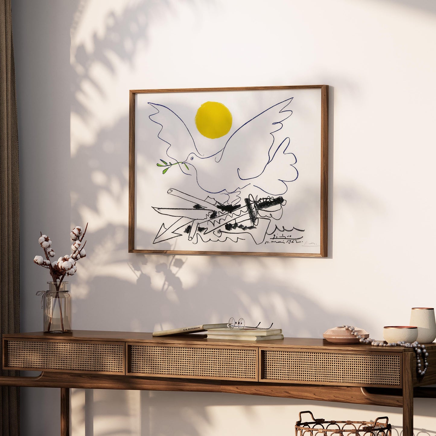 Dove with Sun (Colombe au soleil) by Pablo Picasso 1962 | Modern Art Print (B8346)