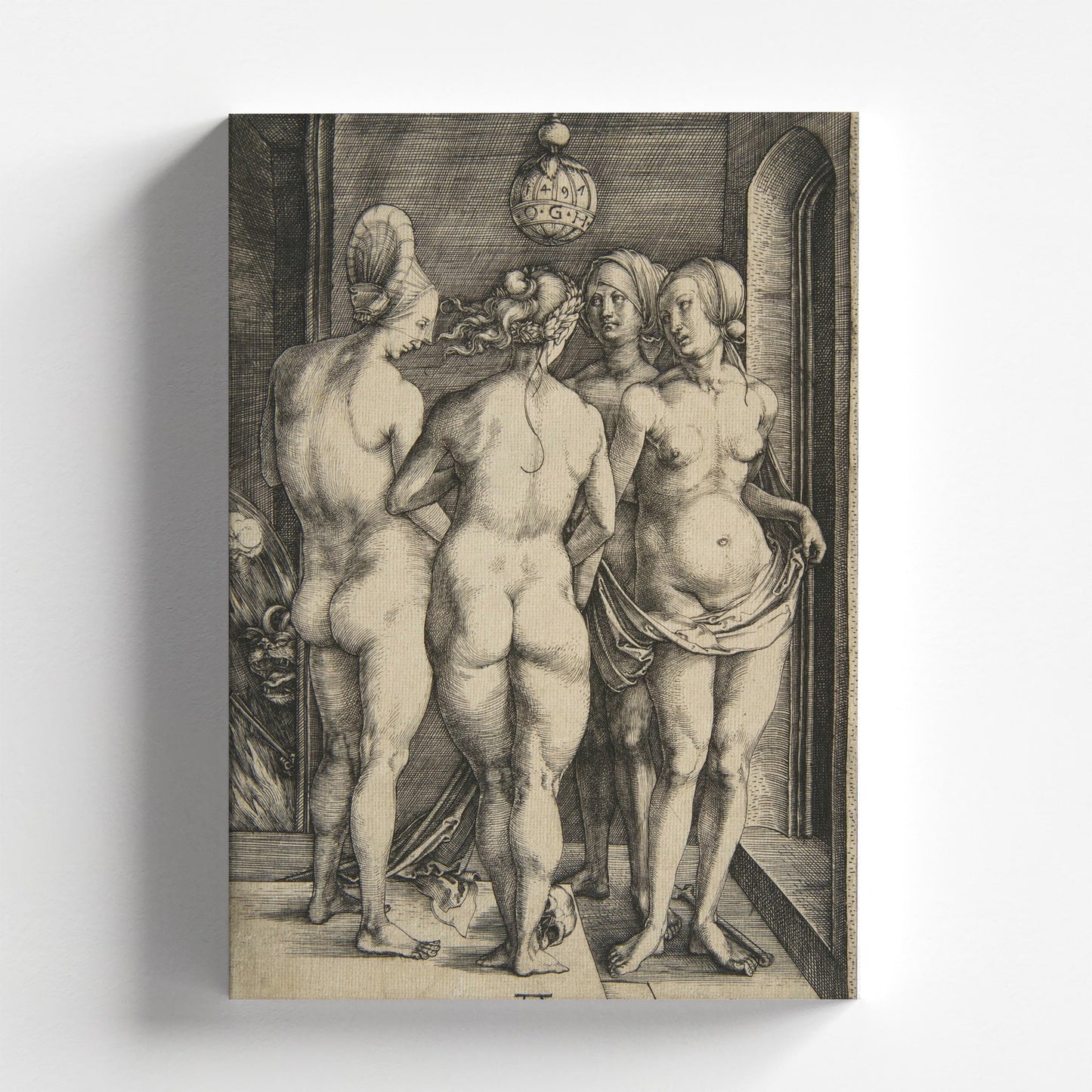 Four Naked Women by Albrecht Dürer 1497 | Renaissance Art Print (D0360)